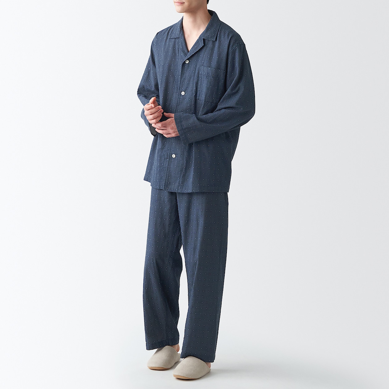 Shop Side Seamless Double Gauze Pajamas online | Muji Qatar